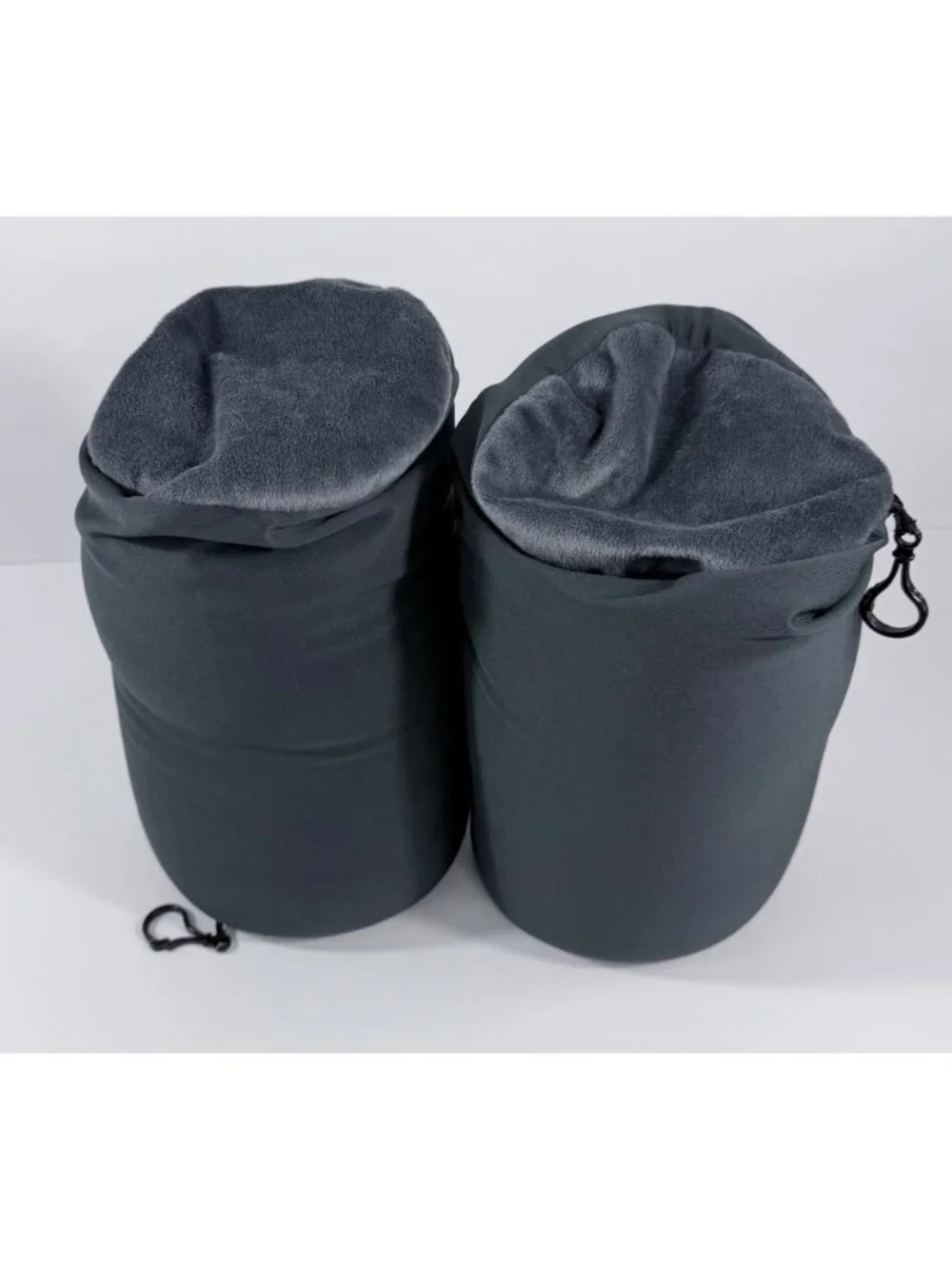 Plush Spun-Gee Microbead Tube Travel Lounge Pillows Style 3180 Char Gray Set Of